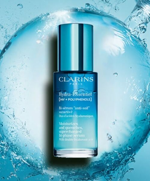 Clarins Hydra-Essentiel [HA2 + Polyphenols] Moisturizes Supercharged Bi-Phase Serum 10ml