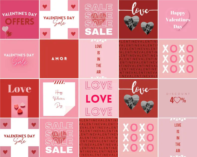 Valentines Instagram Post Template, Editable Valentines Social Media Post, Canva Valentine Instagram Design, Pink Love Post