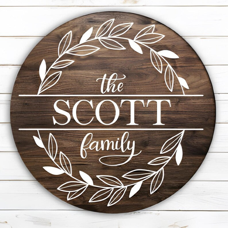 Floral Swirl Split Monogram svg Bundle, Family Name (svg, png, eps)