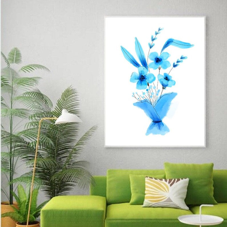 Wall Art Print for Home, Abstract Canvas Print, Office Decor, Bedroom Art, Living Room Wall Decor, Office Canvas Print