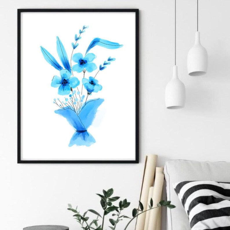 Wall Art Print for Home, Abstract Canvas Print, Office Decor, Bedroom Art, Living Room Wall Decor, Office Canvas Print